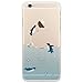 Iphone 6S Plus Case,Iphone6 Plus Case,Cute Cartoon Penguin Dolphin Whale Seal Polar Bear Sea Lion Animal Design Matte Slim Fit Soft TPU Case for Iphone 6 6S Plus(2 Penguin)