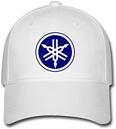 Adjustable Yamaha Bike Logo Baseball Cap Running Cap White