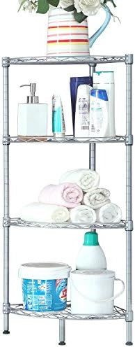 Carbon steel, metal four shelf, baking paint, rust prevention and corrosion protection (303090cm) ( Color : Silver )