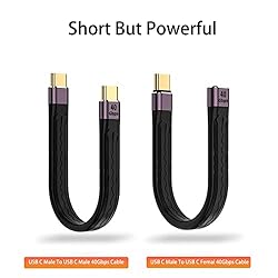 APEXSUN USB C Extension Cable(0.4Ft), Short USB-C