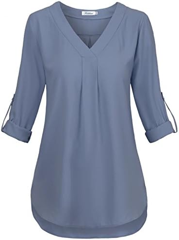 Women Vintage Floral Pattern Blouse Long Sleeve Tunic Shirts Female Casual Winter Tops Plus Size Blue S