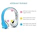 Kids Headphones, Abonda Max 93dB Foldable On-Ear Headphones with Mic, Volume Limited Wired Earbuds Headphones for Kids,Passive Noise Reduction,Boy，Bluethumb 4
