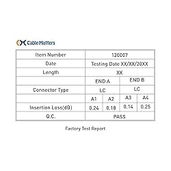Cable Matters OFNP Plenum Multimode Duplex OM3