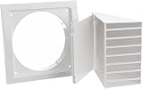 EUROPLAST Cowled Duct Cover 150mm Backdraught Shutter ABS White 6" view 5