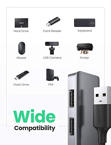 UGREEN Ultra Slim 4 Port USB 3 Hub with 5Gbps Data Transfer, 5V/2.4A Power Supply Multiple Port Extension Hub for Laptop, PC, MacBook, iMac, Xbox, PS4/PS5, Hard Drive and More Visit the UGREEN Store - Image 7