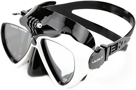 VILISUN Snorkel Set with Tempered Glass and Top Dry Snorkel, Anti-Leak Mask with 180 Degree Vision, Scuba Mask with Sports Camera Mount, Food-Grade Silicone and Easy Adjustable for Adults & Kids