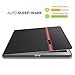 MoKo Case for New iPad Pro 12.9 Inch 2017 - Premium Light Weight Stand Folio Shock Proof Cover Protector for Apple New iPad Pro 12.9 Inch 2017 & 2015 Tablet, BLACK (with Auto Wake / Sleep)
