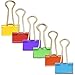 JAM PAPER Colorful Binder Clips - Small - 3/4 Inch (19 mm) - White Binderclips - 25/Pack