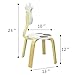 iPlay, iLearn 10 Inch Kids Solid Hard Wood Animal Chair, Stackable Wooden Finished, Preschool, Daycare, Bedroom, Playroom, Nursery Seat, Cow Furniture Stool for Toddlers, Children, Boys, Girls