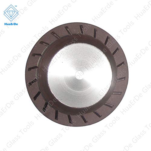 Maslin Bowl resin glass grinding wheel(Turbo) for glass beveling machine diamond and resin binder - (Grit: 320, Size: 150-50-15-10mm)