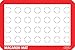 Bakeitfun Silicone Non-stick Multipurpose Kitchen Tool, Microwave and Dishwasher Safe Macaron Mat with 28 Macaron Spaces, Standard,  Macaron Raspberry Red