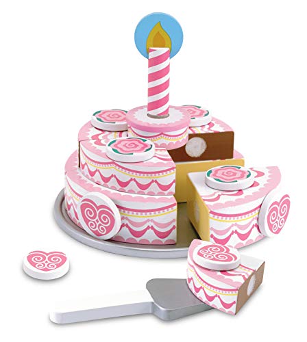Melissa & Doug Triple-Layer Party Cake Wooden Play Food Set