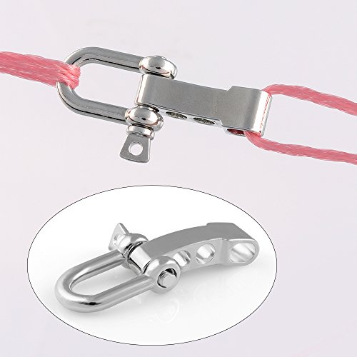 DFantiX Alloy Paracord Buckles, Adjustable Shackles Buckle Set UShaped Shackles Outdoor Rope