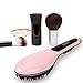 Hair Straightener Brush, 2-in-1 Heating Hair Brush, Kealive Ionic Hair Straightening Brush with Temperature Control and Temperature Lock, Anti-Scald and LED Display, Pink