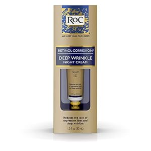 Image of RoC Retinol Correxion Deep Wrinkle Anti-Aging Retinol Night Cream, Oil-Free and Non-Comedogenic, 1 oz