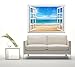 Wall26 Removable Wall Sticker/Wall Mural - Beautiful Summer Seascape and The Beach | Creative Window View Home Decor/Wall Decor - 36