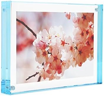 Color Edge Magnet Frame by Canetti-Pastel Aqua 4x6 inch