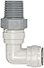 John Guest Acetal Copolymer Tube Fitting, Swivel Elbow, 1/2