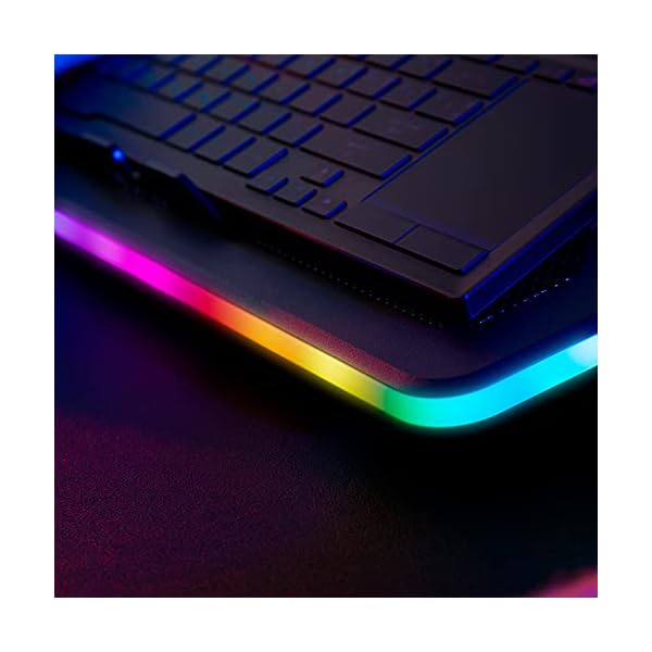 KLIM-Ultimate-Laptop-Cooling-Stand-with-RGB-backlighting-11-17-Gaming-Laptop-Cooling-Pad-For-Desk-New-2021-USB-Powered-Fan-Very-Stable-And-Silent-Compatible-Mac-And-PS4 KLIM Ultimate + RGB Laptop Cooling Pad with LED Rim + Gaming Laptop Cooler + USB Powered Fan + Very Stable And Silent…