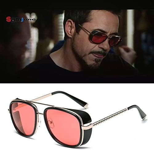 AlyBnd Samjune Iron Man 3 Matsuda Tony Stark Sunglasses Men Rossi Coating Retro Vintage Designer Sun Glasses Oculos Masculino Gafas de