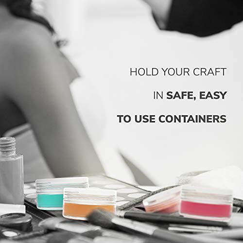 60 Pack - Clear Empty Refillable Plastic Pot Jars Lipstick Container Lip Balm Holder Cosmetic Containers - 5 Gram