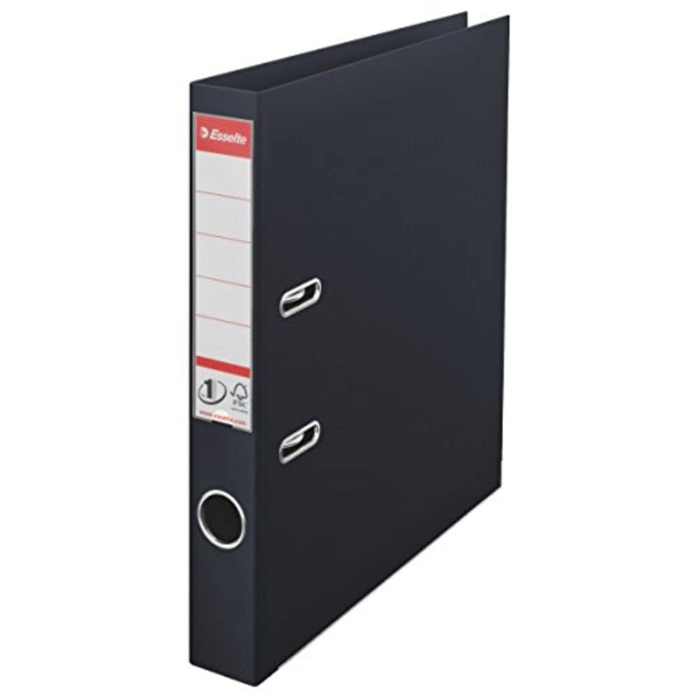 Esselte A4 Lever Arch File with 50 mm Spine, Pack of 10 (811470), Black, 626807