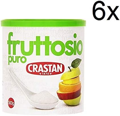 6X Crastan Fruttosio Puro Pure Fructose Sweetener 500 gr