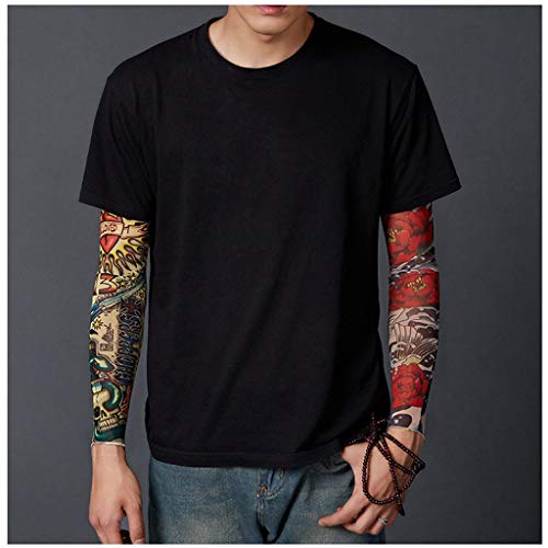 1PC Cooling Arm Sleeves for Men,UV Protective UPF Long Sun Sleeves, Tattoo Cover up Sleeves to Cover Arms