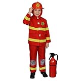 Fire Fighter (red) Boy Toddler Fireman Costume Size 4T