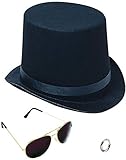 Lip Ring Top Hat and Aviator Sunglasses The Slash