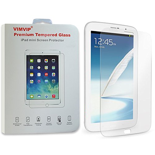 VIMVIP Samsung Galaxy Note 8.0 N5110/N5100 Premium Real Tempered Glass Screen Protector with HD Clarity. 8-9H Hardness. Rounded Edges