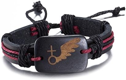 Fashion Unisex Charms Jewelry Black Leather Popular Square Rope Chain Bracelets