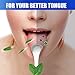 Around Health Tongue Scrapers Cleaners Stainless Oral Brush 4 Packs with 1 Metal Box Quality Effective Reusable for Fresh Breath Good Partner for Mouthwash Toothbrush Floss Pick Halitosis (Silver)