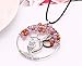 Natural Amethyst Tree of Life Pendant Necklace - Owl and Moon