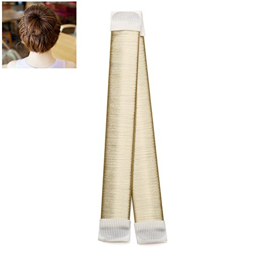 Bun Maker Fashion Hair Styling French Twist Donut Tool DIY 2pcs BLONDE