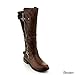 Forever Link Women's MANGO-21 Quilted Zipper Accent Riding Boots