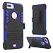 iPhone 7 Plus Case, Moonmini Shockproof Belt Clip Card Holder with Kickstand Dual Layer Heavy Duty Protective Cover for iPhone 7 Plus - Blue