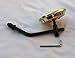 Mr Luckys Brass Plated 3 Inch Mini Mirror, Black Stem, Hardware for Harley, Bobber, Chopper, Vintage, Retro, Custom