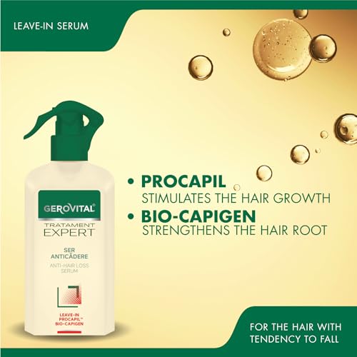 Gerovital Tratament Expert Anti-Hair Loss Serum - No Rinse, Strengthens Root, Reduces Hair Loss and Stimulates Healthy Growth, 150 ml
