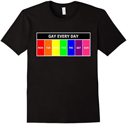 Mens Gay Every Day Gay Agenda Shirt Medium Black