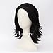 Kadiya Cosplayer Cosplay Wigs Black Short Fluffy Handsome Party Halloween Wig
