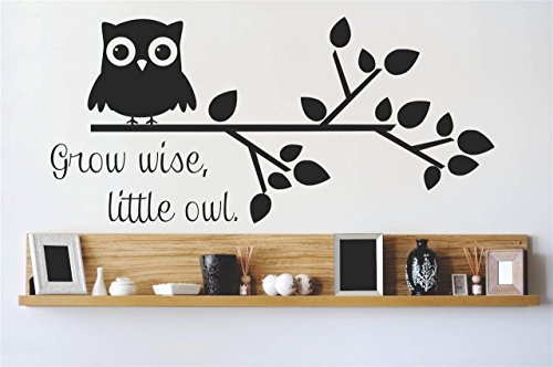 Design with vinyl omg a 386-55 decor item grow wise, little owl q…
