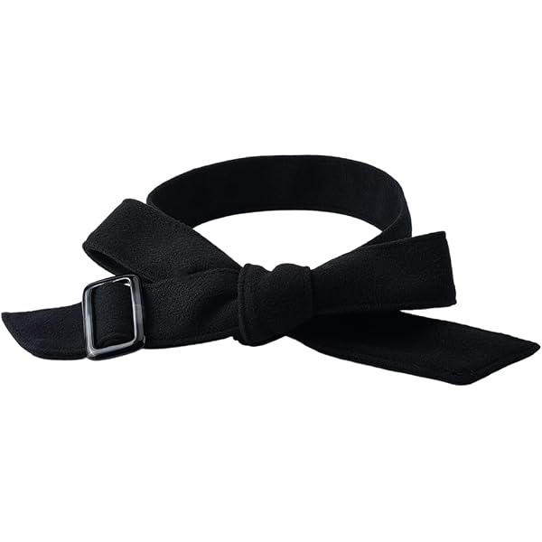 Woolen Double-Sided Wide Belt with Bow Tie Closure GORGECRAFT 70 Inch Adjustable Cloth Sash Wrap Belts Dark  main image 3