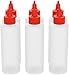 6-pack Plastic Squeeze Bottles for Sauces - 8oz Condiment Squeeze Bottles for Liquids - BPA Free Squirt Bottle with Twist Cap - Ketchup, Syrup, Oil, Dressings, Honey & Arts and Crafts