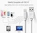 Alanda Lightning Cable 3pcs (3ft 6ft 10ft) High Speed Durable iPhone Cable Data & Sync Charging Cable for iPhone iPad Air and Mini iPod Touch 5th Compatible with iOS-White