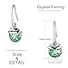 UHIBROS Magic Love Bean Women's Swarovski Element Crystal French Wire Dangle Earrings (Green)