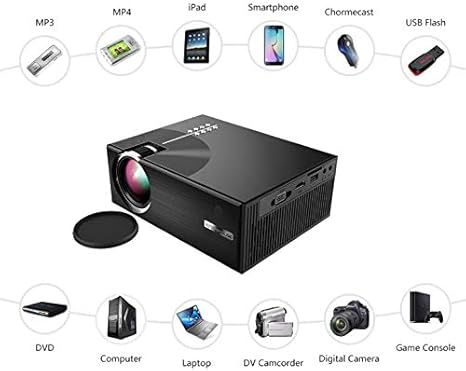 Amazon Co Jp Bal 50インチ 100インチディスプレイ 50 000時間ledフルhdビデオプロジェクター 19 ミニピコプロジェクター 1080p Hdプロジェクター対応 ホーム キッチン