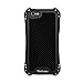 IPhone SE Case,WishLotus Shockproof Drop Proof Water Resistant Carbon Fiber Zinc Magnesium Alloy Metal Gorilla Glass Heavy Duty Armor Case Cover for Apple iPhone SE (2016) & iPhone 5S 5 (Black)