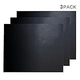 BBQ Grill Mat - Set of 3 Non-stick Grill Mats Reusable Grilling Mats Dishwasher Safe Barbecue Utensil for Meat Biscuit Baking by GMpart