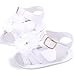 ESTAMICO Baby Girls' Flower Sandals Infant Summer Shoes First Walkers White 6-12 Months